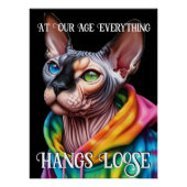 Sphynx Cat Hangs Loose Birthday Poster (Vorderseite)