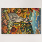 Sphynx Cat Herbsternte Erntedank Puzzle (Horizontal)