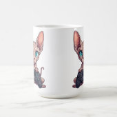 Sphynx Cat Holding Game Controller Kaffeetasse (Mittel)