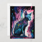 Sphynx Cat I Originale Kunst Postkarte (Vorne/Hinten)