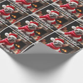 Sphynx Cat in der Weihnachtsmannmütze Weihnachten Geschenkpapier (Ecke)