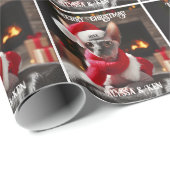 Sphynx Cat in der Weihnachtsmannmütze Weihnachten Geschenkpapier (Rolleneckpunkt)