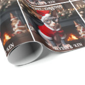 Sphynx Cat in der Weihnachtsmannmütze Weihnachten Geschenkpapier (Rolleneckpunkt)