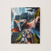 Sphynx Cat Jigsaw Puzzle Cliffs of Moher Ireland (Vertikal)