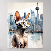 Sphynx Cat - Katze Art Print Poster (Vorne)