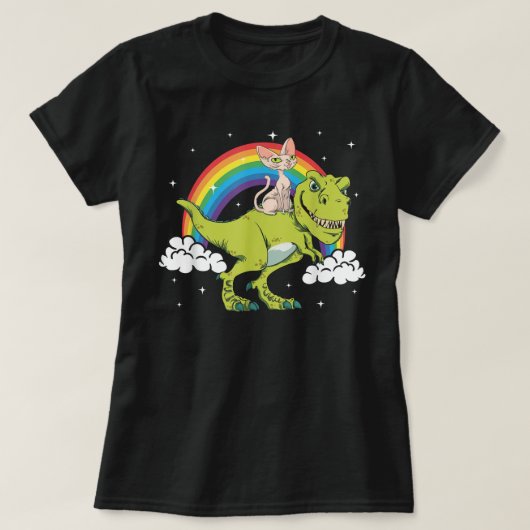 Sphynx Cat Kitten T Rex Dinosaur Tyrannosaurus T T-Shirt (Design vorne)