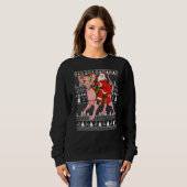 Sphynx Cat Lover Santa Riding Sphynx Cat Ugly Chri Sweatshirt (Vorne ganz)