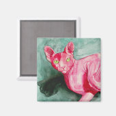 Sphynx Cat Magnet (Vorderseite/Rückseite)