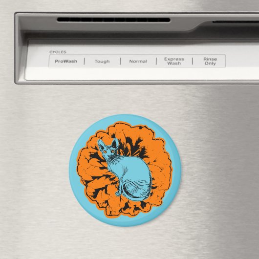 Sphynx Cat Magnet (In Situ (Geschirrspüler))