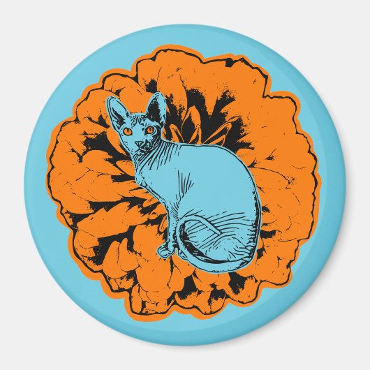Sphynx Cat Magnet (Vorne)