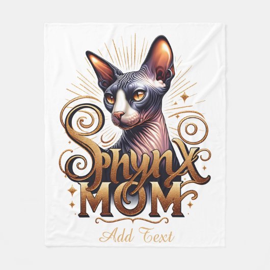 Sphynx Cat Mama Blanket Muttertag Fleecedecke (Vorderseite)