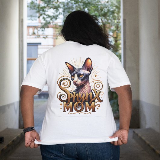Sphynx Cat Mama Frauen Mode Weiß Große Größe T-Shirt