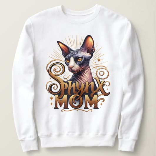 Sphynx Cat Mama Frauenmode Sweatshirt (Design vorne)