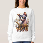 Sphynx Cat Mama Frauenmode Sweatshirt (Vorderseite)
