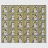 Sphynx Cat Ninja Brown Paper Geschenkpapier (Flach)
