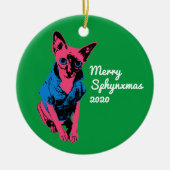 Sphynx Cat Ornaments Keramik Ornament (Vorne)