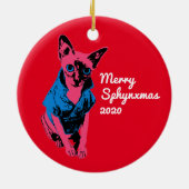 Sphynx Cat Ornaments Keramik Ornament (Hinten)