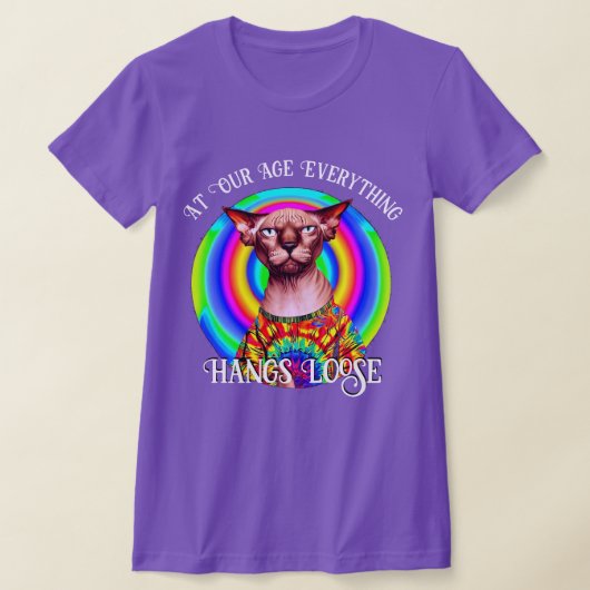 Sphynx Cat Over the Hill Birthday T-Shirt (Ablage )