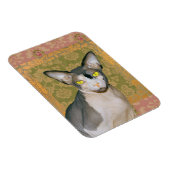 Sphynx Cat Patchwork Floral Damask Design  Magnet (Rechte Seite)