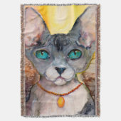 Sphynx Cat Portrait Feline Lovers Decke (Vorderseite Vertikal)