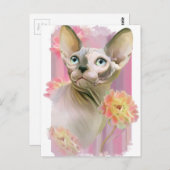 Sphynx Cat Postkarte (Vorne/Hinten)