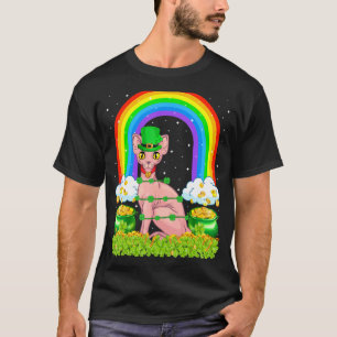 Sphynx Cat Rainbow Kleeblatt Sphynx Cat St Patric T-Shirt