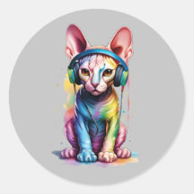 Sphynx Cat Rainbow Kopfhörer