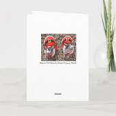 Sphynx Cat Santa Black Christmas Karte (Rückseite)