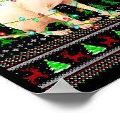 Sphynx Cat Ugly Christmas Sweaters Holiday Santa C Poster (Ecke)