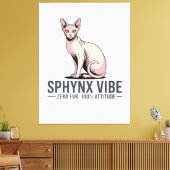 Sphynx Cat Vibe Under Sunlight Art Leinwanddruck (Insitu (Wohnzimmer))