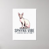 Sphynx Cat Vibe Under Sunlight Art Leinwanddruck (Vorderseite)