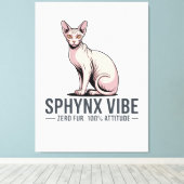 Sphynx Cat Vibe Under Sunlight Art Leinwanddruck (Insitu (Holzboden))