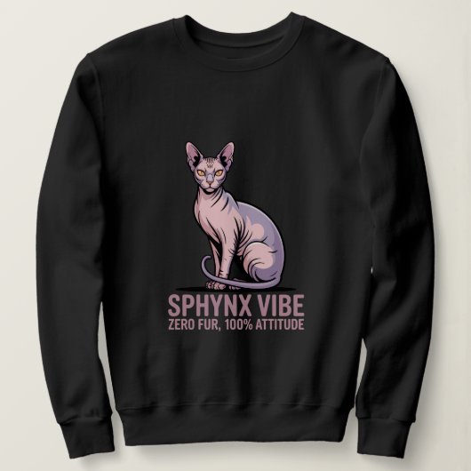 Sphynx Cat Vibe Under Sunlight Art Sweatshirt (Design vorne)