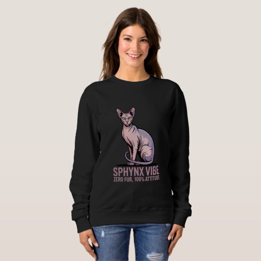 Sphynx Cat Vibe Under Sunlight Art Sweatshirt (Vorne ganz)
