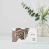 Sphynx Cat Visitenkarte (Stehend Vorderseite)