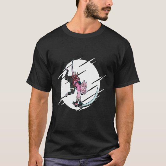 Sphynx Cat Warrior Samurai T-Shirt (Vorderseite)