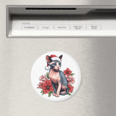 Sphynx Cat Weihnachtsmannmütze Weihnachten Magnet (In Situ (Geschirrspüler))