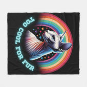 Sphynx Cat zu Cool Rainbow Hearts Funny Fleecedecke (Vorderseite (Horizontal))