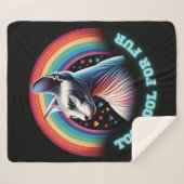 Sphynx Cat Zu Coole Funny Rainbow Hearts Sherpadecke (Vorderseite (Horizontal))