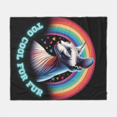 Sphynx Cat zu Coole Regenbogenhaut wirbellose Keul Fleecedecke (Vorderseite (Horizontal))