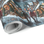 Sphynx Cats Christmas Snow Holiday Geschenkpapier (Rolleneckpunkt)