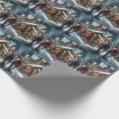 Sphynx Cats Christmas Snow Holiday Geschenkpapier (Ecke)