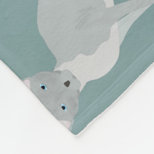 Sphynx Cats Fleece Blanket (Ecke)