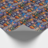 Sphynx Cats Trick-or-Treating in Halloween Costume Geschenkpapier (Ecke)