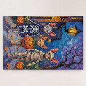 Sphynx Cats Trick-or-Treating in Halloween-Kostüm Puzzle (Horizontal)