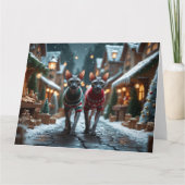 Sphynx Cats Weihnachtsschneeurlaub Karte (Vorderseite)