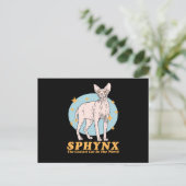 Sphynx Coole Katze | Sphynx Postkarte (Stehend Vorderseite)