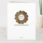 Sphynx Devon Rex Cat Large Sepia Fotografie Karte (Rückseite)