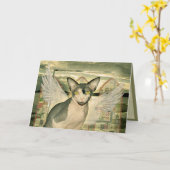 Sphynx Engel mit tiefstem Beileid Karte (Gelbe Blume)