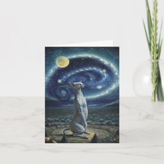 Sphynx-Grußkarte Dankeskarte (Vorderseite)